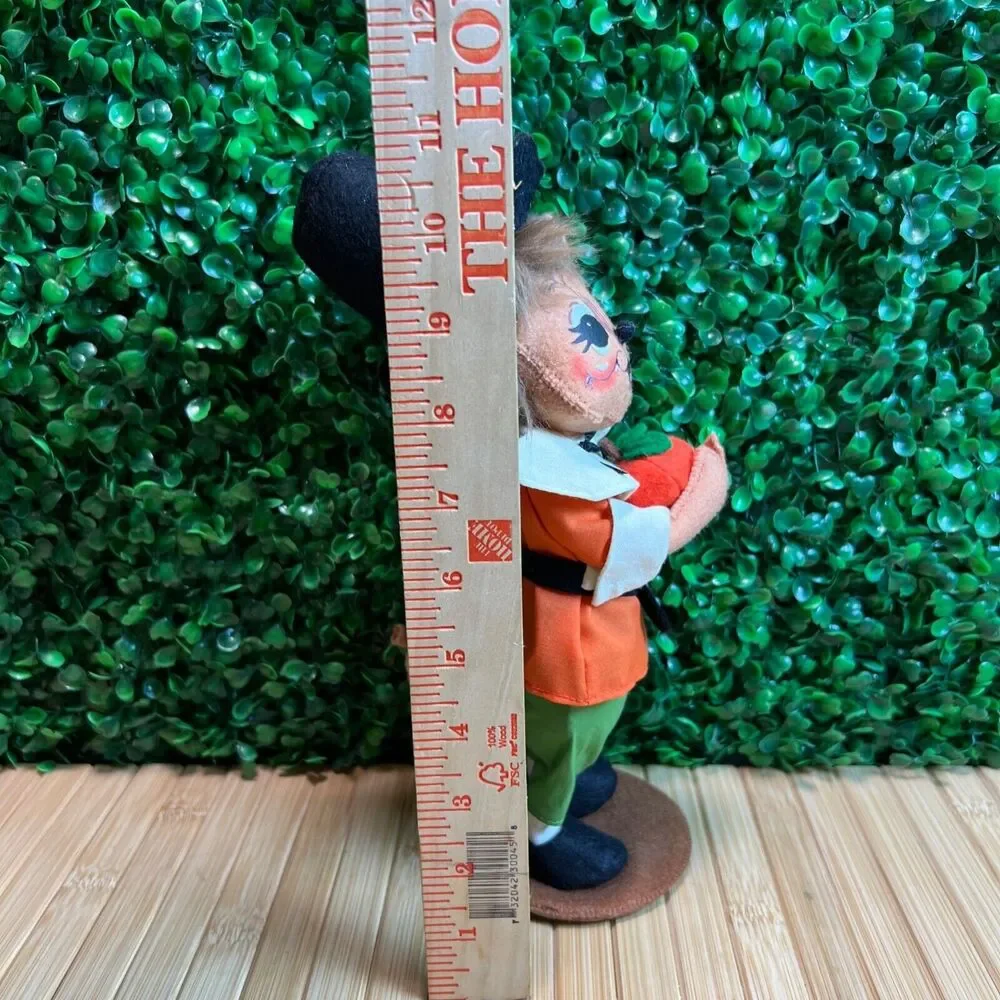 Annalee Fall Thanksgiving Pilgrim Mouse Boy Holding A Pumpkin Holiday 2014 HTF